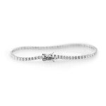 Bracelet rivi�re - lova lola van der keen - argent massif 925 - oxyde de zirconium - 18 cm - femme