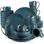 Service de table complet porcelaine lovecasa srie sweet - turquoise pour pques