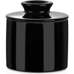 Lovecasa beurrier avec refroidissement cloches � fromage pot � beurre en porcelaine (noir)