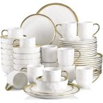 Lovecasa s�rie sweet ge - ds01 48pcs service de table complet porcelaine pour 12 personnes avec garniture ...
