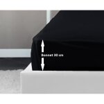 Lovely home drap housse 100% coton 140x190x30 cm noir Lovely home drap housse 100% coton 140x190x30 cm noir