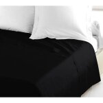 Lovely home drap plat 100% coton 240x300 cm noir