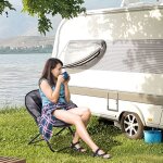 Loveuse fauteuil rond de jardin fauteuil lune papasan pliable grand confort 80l x 80l x 75h cm grand ...