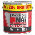 Peinture int�rieure acrylique mate loxxo - blanc - 10l + 20% gratuit - pour murs et plafonds