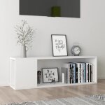 Lpa meuble tv - contemporain - table tv hifi blanc 100x24x32 cm agglomr 567426