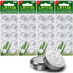 Lr1130 ag10 paquet de 40 piles bouton alcaline de la pile[~409]