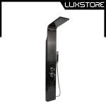 Luxs colonne de douche noir systme de douche systme pluie de massage 140 * 20cm