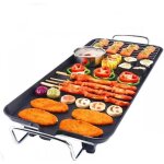 Plancha �lectrique de table luxs - noir - 1355w - rev�tement antiadh�sif