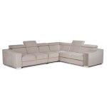 Lucky - canap d?angle convertible rversible en velours beige