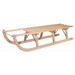 Luge - holzrodel - davos 115cm - 115 cm - idale pour les enfants - conception en bois durable