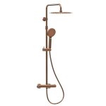 Luisa colonne de douche avec mitigeur thermostatique - cuivre bross� - essebagno