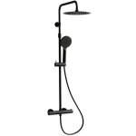 Luisa colonne de douche avec mitigeur thermostatique - noir - essebagno