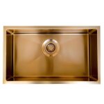 Evier luisa vier 1 grande cuve seule 76x45 en inox cuivre bross essebagno
