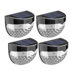 Lumi�res de cl�ture solaires - applique murale ext�rieure led - �tanche - solaire - d�coration jardin ...