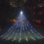 Lumi�res de d�coration de jardin - led - cascade d�toiles - 35 m�tres - blanc - 350 lumi�res
