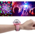 Lumi�re disco projecteur d�toiles lumi�res de boule de f�te montre disco pour enfants mini veilleuse ...
