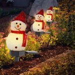 Lumière jardin noël bonhomme neige économiseur dénergie solaire extérieure imperméable à leau led pour ... Lumière jardin noël bonhomme neige économiseur dénergie solaire extérieure imperméable à leau led pour ...
