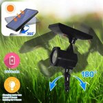 Lumire laser solaire  gazon rouge et vert 4 modes led de nol jardin paysage lampe du projecteur tanche ...