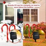 Lumires led dextrieur - huole - canne  sucre - solaire - 53cm - dcoration de nol