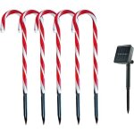 Lumires de nol lumires solaires en canne  sucre lumires solaires de nol en forme de sucre dorge ...