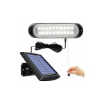 Lumi�re solaire � d�tecteur de mouvement 20 led s�parable c�ble 5m �tanche int / ext pour abri de jardin ...
