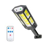 Lumiere solaire exterieur lampadaire solaire 124 cob avec détecteur de movement 3 modes ip65 étanche ... Lumiere solaire exterieur lampadaire solaire 124 cob avec détecteur de movement 3 modes ip65 étanche ...