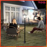 Luminaire ext�rieur lampadaire sur pied solaire - akozon - 6561 - noir - led 30 lm - 15x15x120 cm