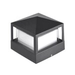 Luminaire led ext�rieur pour pilier 16x13cm - �clairage blanc aluminium �tanche ip65 - id�al terrasse ...
