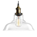 Luminaire suspendu en verre lantu creative vintage industriel finition en m�tal en verre transparente ...