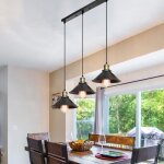 Luminaires suspension industrielle 3 lampes 60w m�tal lustre e27 plafonnier int�rieur design d�cor �22cm ...