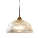 Luminaire suspension en verre vintage industrielle avec base e27 en laiton cuivre lustre loft lampe suspendue ...