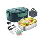 Lunch box chauffante lectrique - 4 en 1 - 1. 5l - acier inox - chauffage rapide - sac isotherme