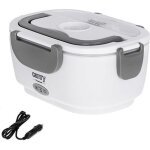 Lunch box lectrique camry - chauffe djeuner 12v et 220v jusqu 50c - blanc et gris