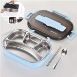Lunch box inox avec compartiments 1300mllunch box metal set tanche avec compartimentage adultes en enfant ...