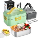 Lunch box isotherme chauffante 1. 8l 75w chauff 12v 24v 220v chauffe - aliments portable rcipient en ...