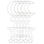 Lune attrape - r�ves �toile anneaux de cerceau en m�tal cercle macram� pour bricolage artisanat attrapeur ...