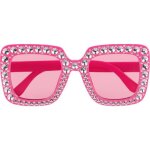Lunettes bling bling roses
