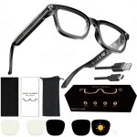 Lunettes cam�ra intelligente ai - vid�o hd 1200p photo traduction vocale verres interchangeables anti ...