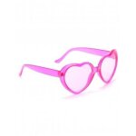 Accessoire - lunettes roses coeur plastique adulte