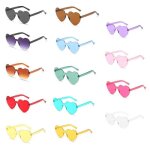 Lunettes en forme de c?ur - lunettes de f�te color�es - 14pcs sans monture