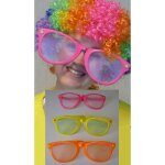 Lunettes g�antes - 20 - plastique jaune - pour adultes - mixte