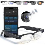 Lunettes intelligentes ai objectif photochromique enregistrement video 4k appareil photo 8mp batterie ...
