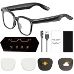 Lunettes intelligentes anti - shake lunettesbt call cam�ra lunettes avec enregistrement vid�o / lentilles ...