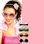 Lunettes - jackie glitter - adulte - rose - mixte - paillettes