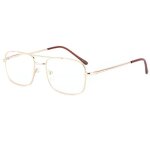 Lunettes de lecture homme mtal dor hugh + 2 dioptrie - jaune - dioptrie 2