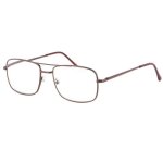 Lunettes de lecture homme mtal marron hugh + 15 dioptrie