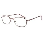 Lunettes de lecture marron monture m�tal l�g�re vita par loupea - lunette loupe homme et femme + 3 dioptries ...