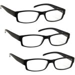 Lunettes de lecture - uv reader - pack 3 dioptrie + 300 - hommes femmes - noir