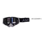 Lunettes moto cross avec verre transparent amoq aster - noir / gris - tu