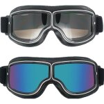 Lunettes de moto - non spécifié - lot de 2 - cuir pu - anti - poussière - uv400 Lunettes de moto - non spécifié - lot de 2 - cuir pu - anti - poussière - uv400